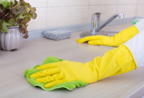 Local carpet cleaning service preparing a carpet in Selsdon